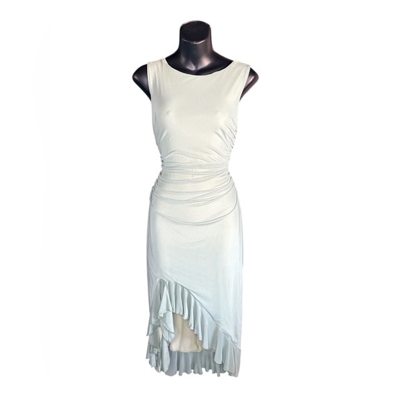 Unbranded Sleeveless Bodycon Dress Tassel Tulle Ruffle
Split Summer Ruched Midi - Picture 6 of 10